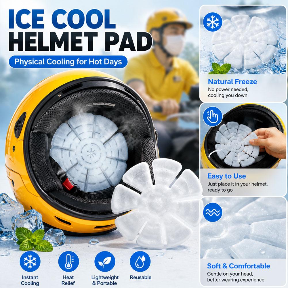 Energy Gel Pack - Sommer-Kühlgel-Eispack, verstellbares Kühlkissen für Helm und