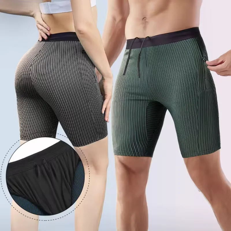 Running Zwift - 2-in-1-Sommer-Marathon-Kompressionsshorts, schnell trocknend, Langstrecken-Lauf-Trainingsstrumpfhose, Sport, Damen,