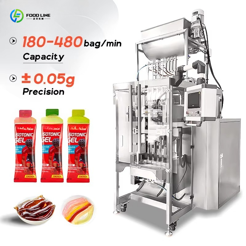 Energy Gel Pack - Automatische Mehrspurige Verpackungsmaschine für Unregelmäßig Geformte