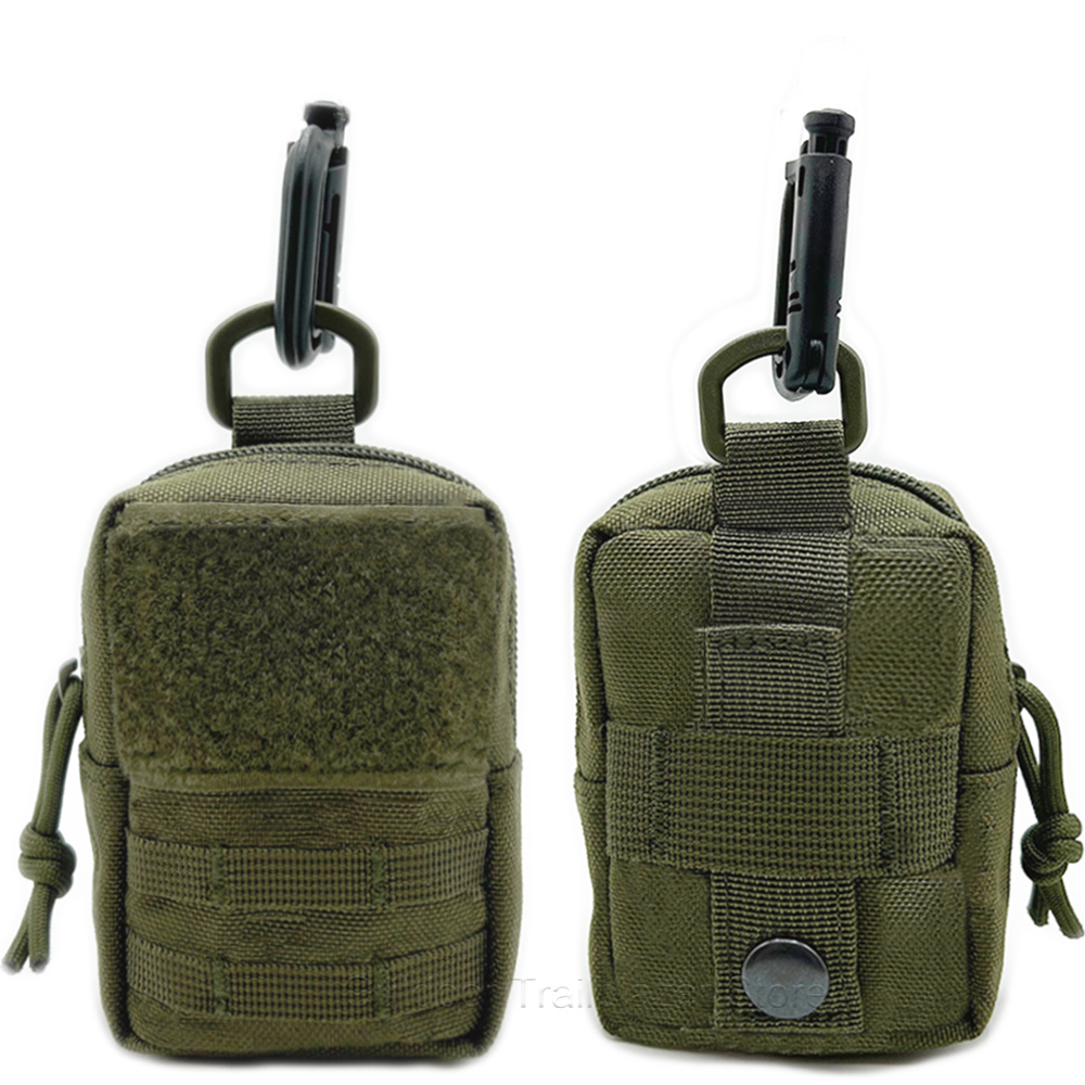 Running Zwift - Taktische Mini-MOLLE-Tasche, kompakte Mehrzweck-EDC-Batterie-Zigarettenetui-Kartenhalter-Gürteltasche für Jagd,